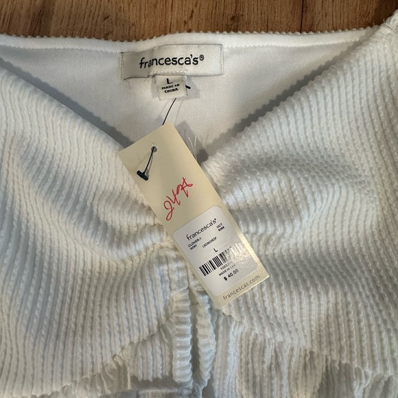 Francesca's Collections Cream/white Long Sleeve Blouse - Picture 2 of 4